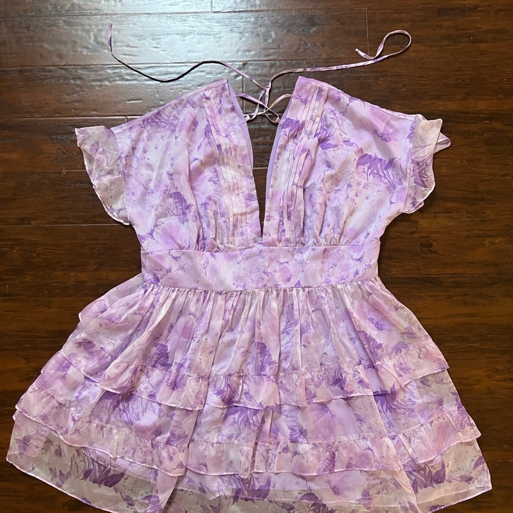 Fashion Nova Lilac Backless Dress Size X - Picture 4 of 13